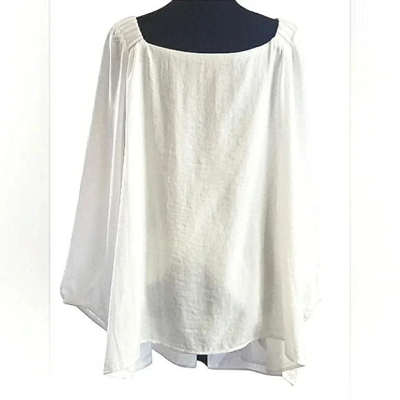 Minimalist Chic 3XL Winter White Flowy Tunic Lightweight Top - Picture 4 of 8